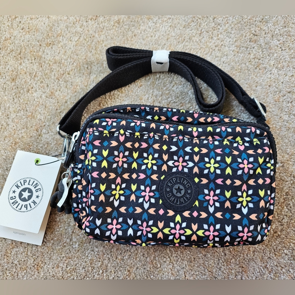 Nwt Kipling Abanamulti Floral Mozziak Crossbody Bag
